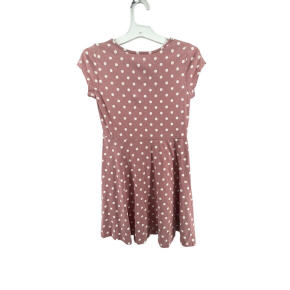 The Children's Place Girls Mauve Polka Dot Dress Youth Size Large 10/12 - Picture 6 of 7